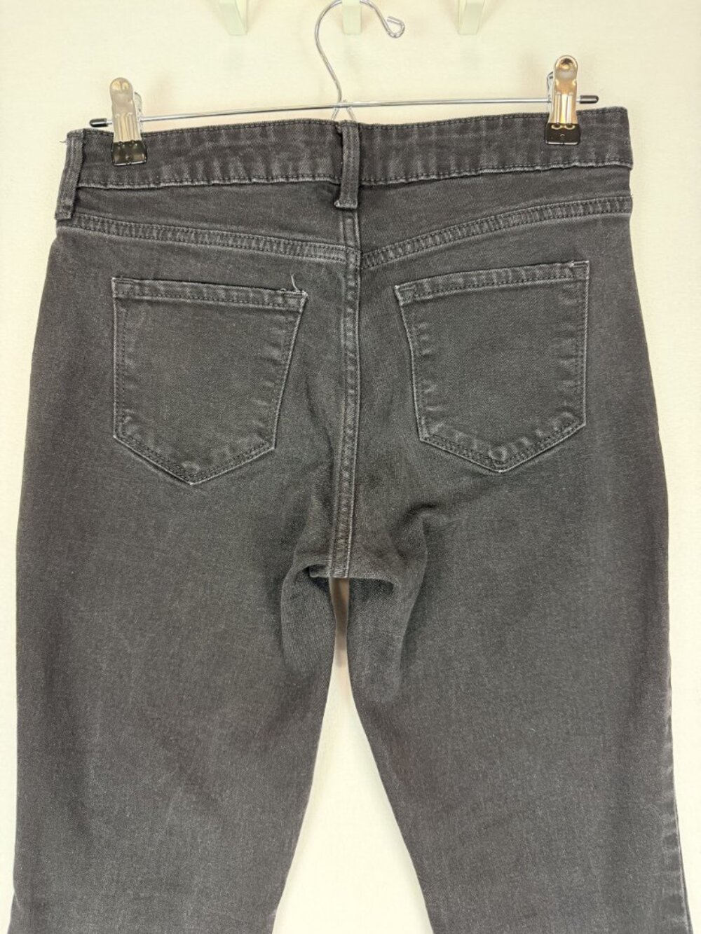 Old Navy Power Slim Straight Jeans Womens Size 4 Mid Rise Black Stretch Denim - Picture 7 of 13
